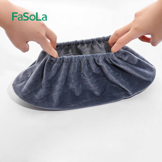 FaSoLa绒布鞋套家用布料可洗成人加厚防滑耐磨非一次性脚套可清洗 反复使用 商品图7