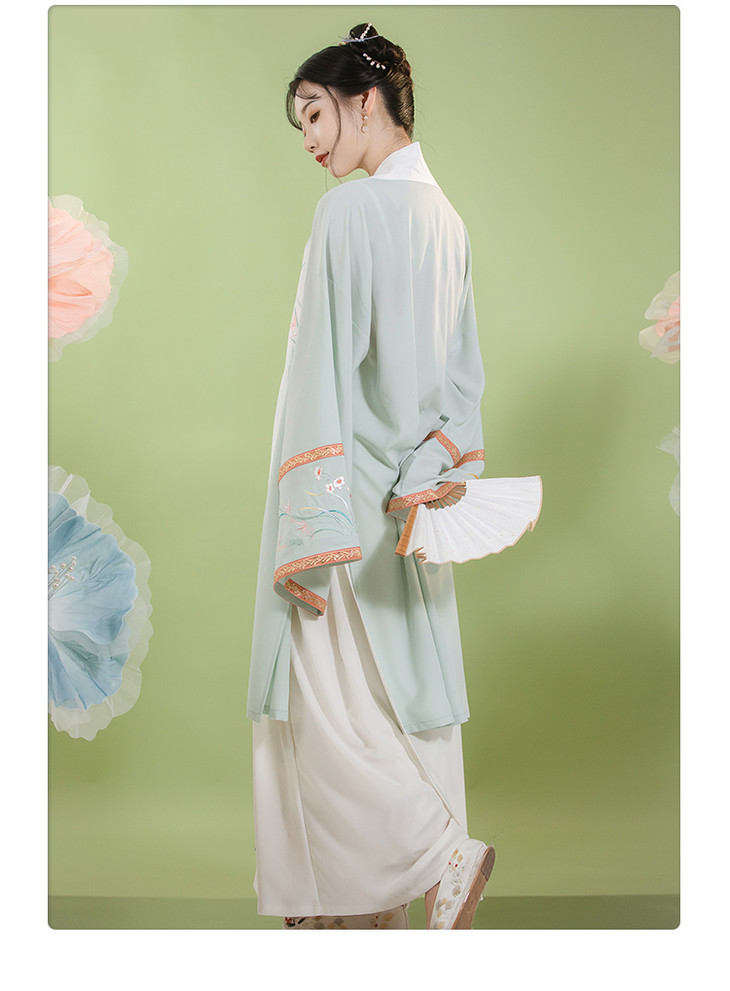 秋色不语 宋制三件套 对襟长衫