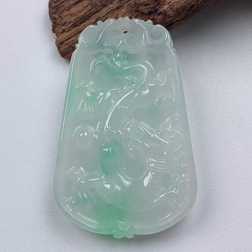 派瑞翡翠 翡翠挂件 糯冰种 飘翠 商品图2
