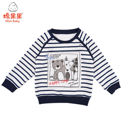 棉果果冬季男童套头加绒加厚卫衣M412180419680 商品图0