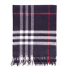 【二】BURBERRY 巴宝莉 女士蓝色经典格纹羊绒围巾 8015542 A1222 商品缩略图1