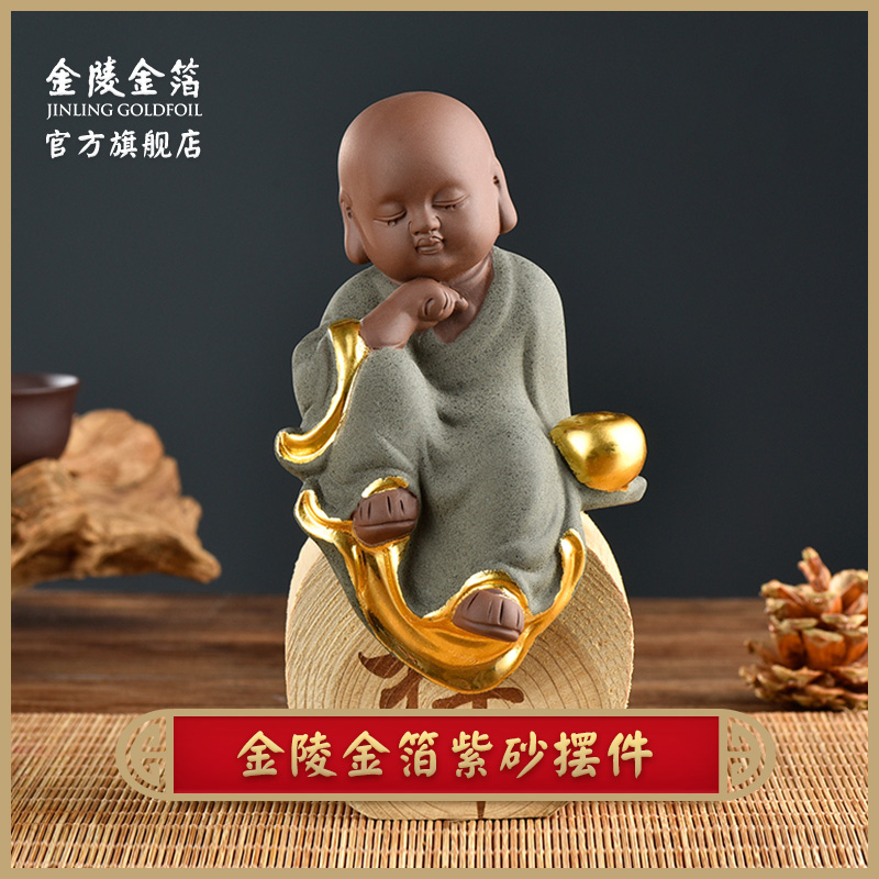 金陵金箔 琴棋书画雕塑摆饰套装