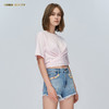 Miss Sixty纯棉绣花设计感上衣交叉绑带ins潮亲肤短袖T恤692SJ8470000 商品缩略图5