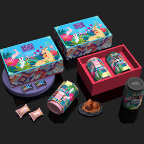 香港美诚巴黎之恋年货礼盒 黑松露芝士坚果球益生菌爆跳黑巧克力417g装