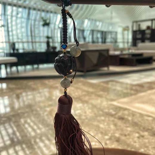 小叶紫檀莲花钥匙扣 商品图1