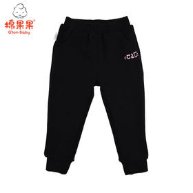 棉果果秋冬季女童南极绒运动长裤M422200419752