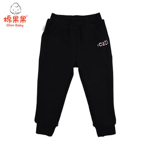 棉果果秋冬季女童南极绒运动长裤M422200419752 商品图0