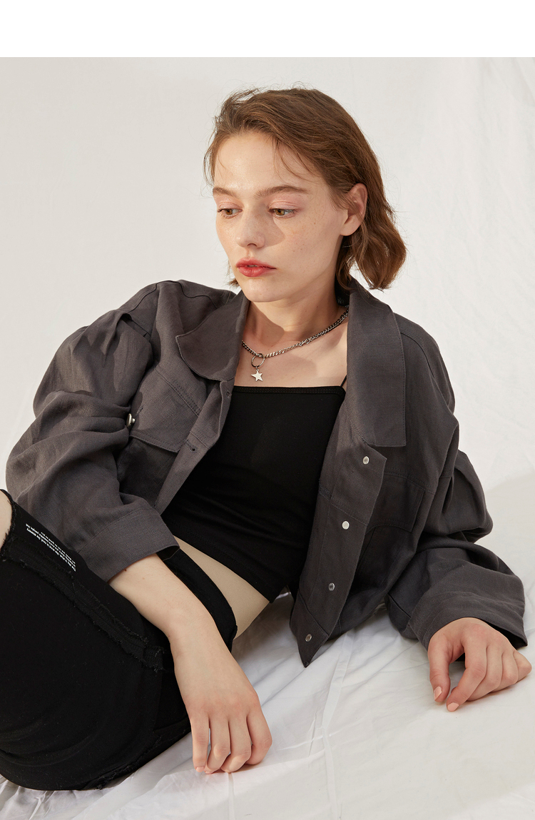 tkyshop女装长袖短外套2020秋季新款牛仔上衣宽松牛仔外套女通勤