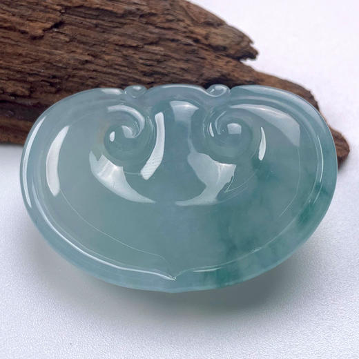 派瑞翡翠 翡翠挂件 糯冰种 飘蓝花 商品图1