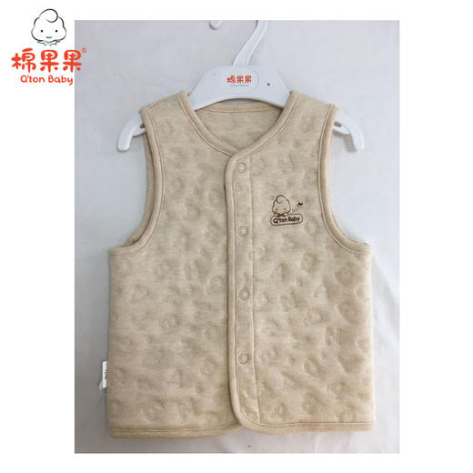 棉果果秋冬季新疆彩棉男童女童 空气层马夹M401171619614 商品图0