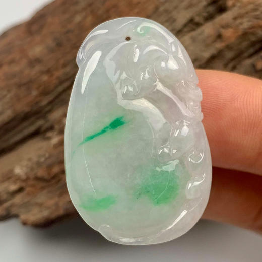 派瑞翡翠 翡翠挂件 糯种 飘翠 商品图2