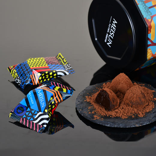 香港美诚巴黎之恋年货礼盒 黑松露芝士坚果球益生菌爆跳黑巧克力417g装 商品图3