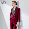 IWY/酒红色长袖西装长裤套装FMCP307 商品缩略图2