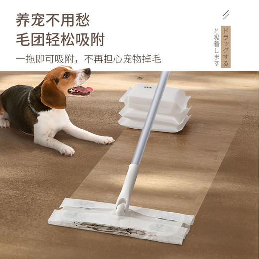 五月花静电除尘纸拖把一次性吸尘免洗擦地拖布家用拖地地板湿纸巾 商品图3