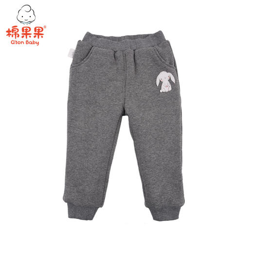 棉果果秋冬季女童夹棉南极绒运动长裤M422200819753 商品图0