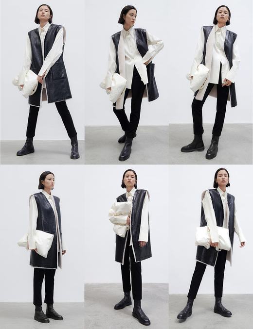 HIDEMI 到店必入神裤/弹力显瘦收身细脚管后开衩九分裤 商品图7