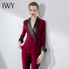 IWY/酒红色长袖西装长裤套装FMCP307 商品缩略图0