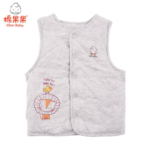 棉果果秋冬季有机棉纱男童女童夹棉马夹M401171819632 商品图0