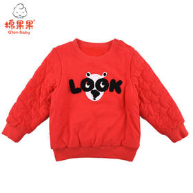 棉果果秋冬季男童绗棉圆领卫衣M412180719655