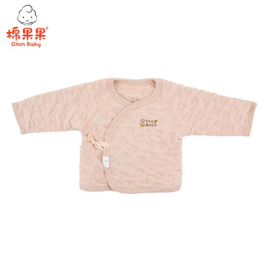 棉果果秋冬季新疆彩棉男童女童空气层偏襟上衣M401111619603 商品图0