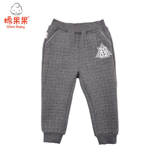 棉果果秋冬季男童纯棉空气层长裤M412200619696 商品图0