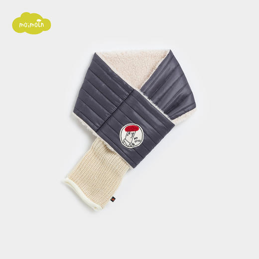 moimoln小云朵儿童男女宝宝围巾拼接设计秋冬新款保暖舒适围脖潮LOW1AZMF08 商品图1