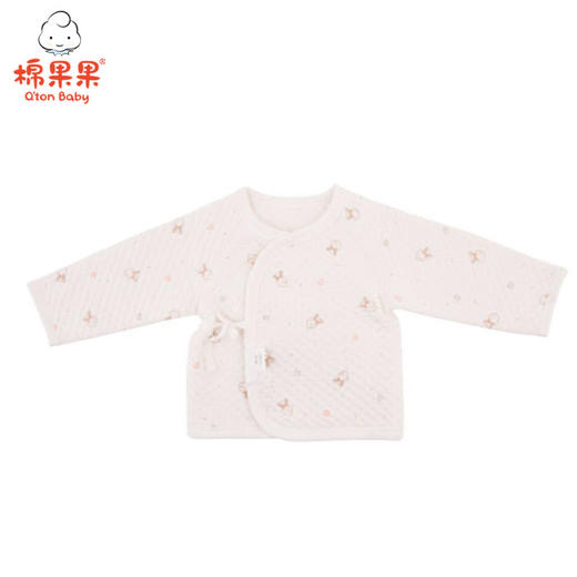 棉果果秋冬季有机棉纱男童女童空气层半背衣M401110619621 商品图0