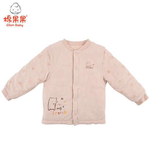 棉果果秋冬季新疆彩棉男童女童夹棉对开T恤M401141819611 商品图0