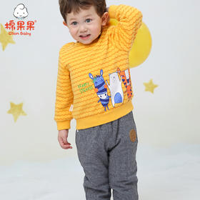 棉果果秋冬季男童波浪圆领卫衣M412180419652