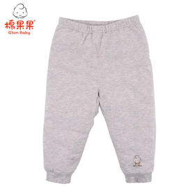 棉果果秋冬季有机棉纱男童女童夹棉长裤M401200819636