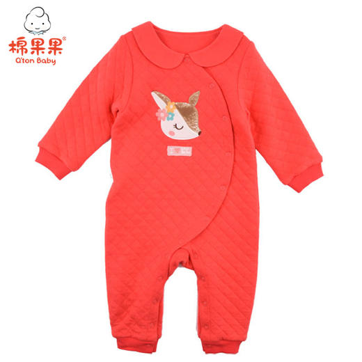 棉果果秋冬季女童空气层侧开连体衣连身衣哈衣M422720619728 商品图0