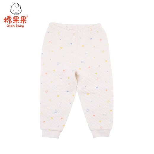 棉果果秋冬季有机棉纱男童女童空气层长裤M401100619758 商品图1