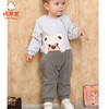 棉果果秋冬季男童趴趴熊偏襟哈衣连体衣连身衣M412720219699 商品缩略图0