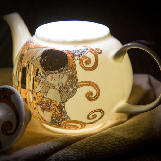 【丹侬DUNOON】英国原产 TheKiss 油画系列 骨瓷茶壶水壶茶具 商品图3