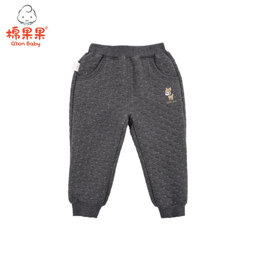 棉果果秋冬季女童瘦腿提花空气层长裤 M422200619725 商品图0