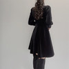 短款气质收腰黑色方领丝绒连衣裙 商品缩略图3