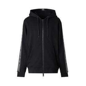 【一】BURBERRY 博柏利 秋冬新款 男士黑色连帽拉链外套 黑色 8029527 A1189