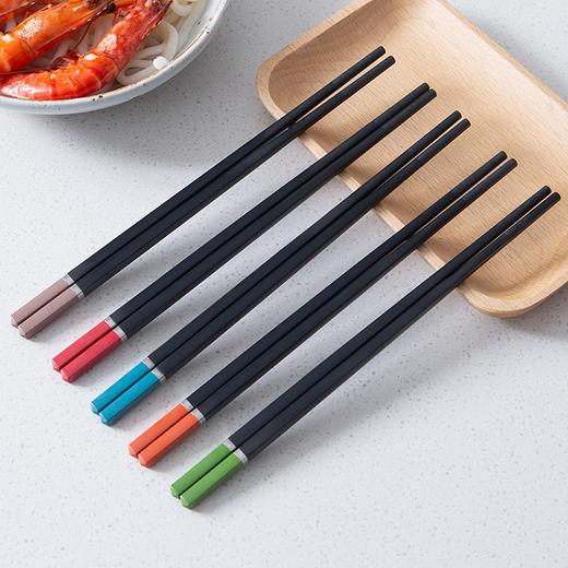 双枪五色分食合金筷 商品图1