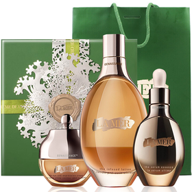 lamer海蓝之谜鎏金水三件套 焕颜精华液150ml精华露30ml眼霜15ml