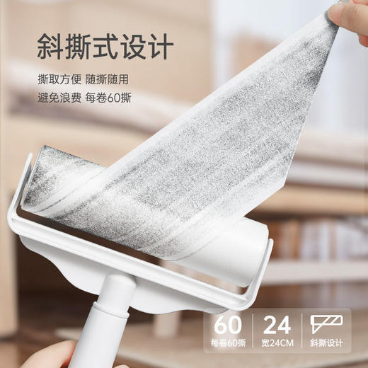 粘毛器滚筒长柄滚刷大号加长家用滚轮粘尘灰吸头发地板沾粘毛神器 商品图6