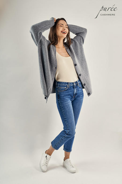 #1997「THE CARDIGAN TO LIVE IN」100% CASHMERE 廓形粗织羊绒开衫 商品图3