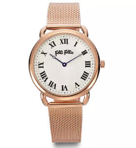 芙丽芙丽/Folli Follie 轻奢时尚玫瑰金色石英手表
