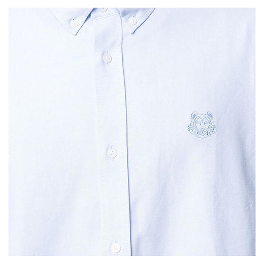 KENZO 高田贤三 秋冬 百搭 虎头男士长袖衬衫 蓝色 FA65 CH400 1LD 63 商品图2