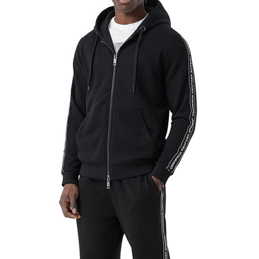 【一】BURBERRY 博柏利 秋冬新款 男士黑色连帽拉链外套 黑色 8029527 A1189 商品图3