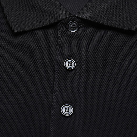 BURBERRY 博柏利 巴宝莉 男士棉质短袖POLO衫 黑色徽标饰带 黑色 8026226 A1189 商品图3