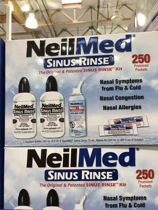 鼻炎清洗盐水【NeilMed Sinus Rinse】鼻炎清洗套装/冲鼻盐水套装！ 商品图1