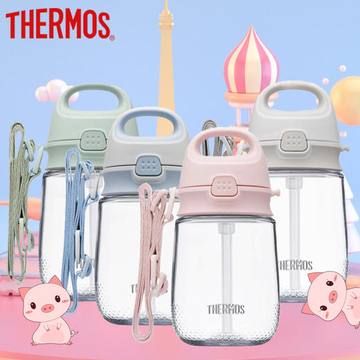 膳魔师萌趣猪猪吸管杯BBSA-370370ml 商品图0