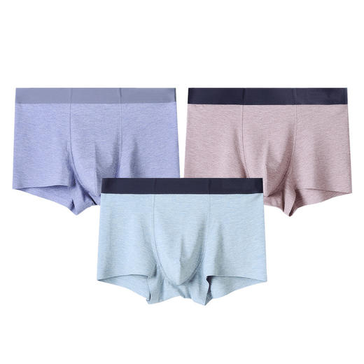 【每满3条减15元】满2条包邮丨男士内裤（赞）棉抗菌平脚裤一片式无痕弹力四角裤头纯色透气内裤男 温州仓发货【非质量问题不退不换】 商品图4