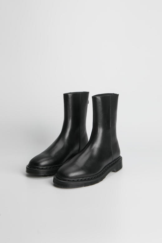 HIDEMI 黑色牛皮女鞋经典款短靴 商品图0