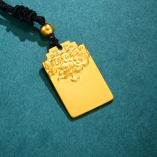 古法黄金吊坠 - 汇福呈祥黄金珠宝钻石高端定制中心